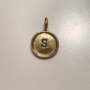 GOLD LETTER S CHARM